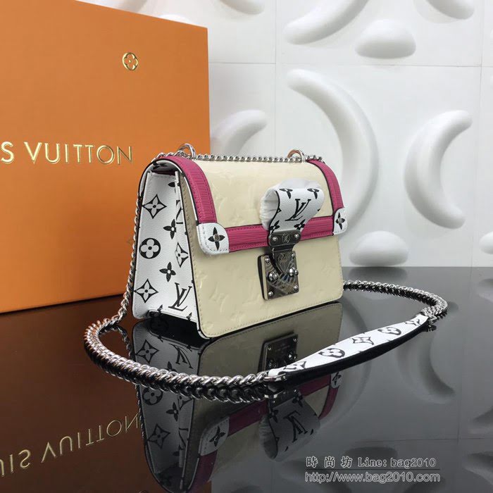 路易威登LV女包 頂級原單 Wynwood手袋 Monogram Vernis漆皮碰撞 2019夏季膠囊系列 壓紋漆光牛皮 單肩斜挎包  ydh2679